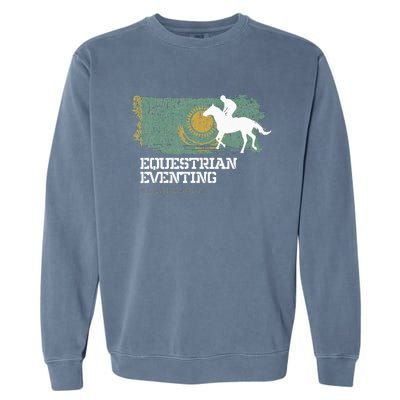 Equestrian Eventing Kazakhstan Rider Horse Garment-Dyed Sweatshirt