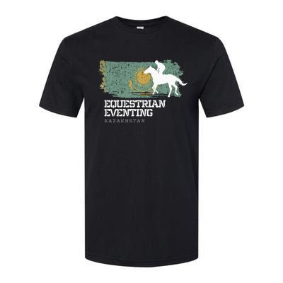 Equestrian Eventing Kazakhstan Rider Horse Softstyle CVC T-Shirt