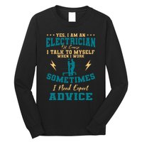 Electrician Electricity Lineman Wiring Electrical Engineer Long Sleeve Shirt