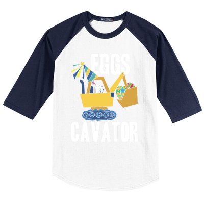 Eggscavator Excavator Lover Easter Sunday Holy Week Gift Baseball Sleeve Shirt