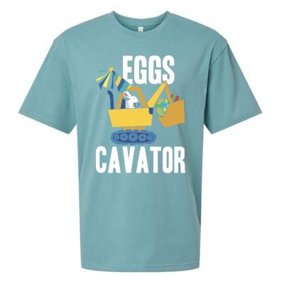 Eggscavator Excavator Lover Easter Sunday Holy Week Gift Sueded Cloud Jersey T-Shirt