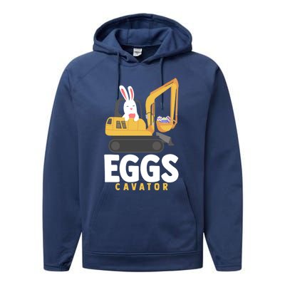 Eggscavator Excavator Lover Easter Sunday Holy Week Gift Performance Fleece Hoodie