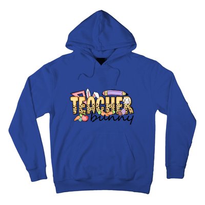 Easter Eggs Leopard Teacher Funny Bunny Easter Day Hoodie