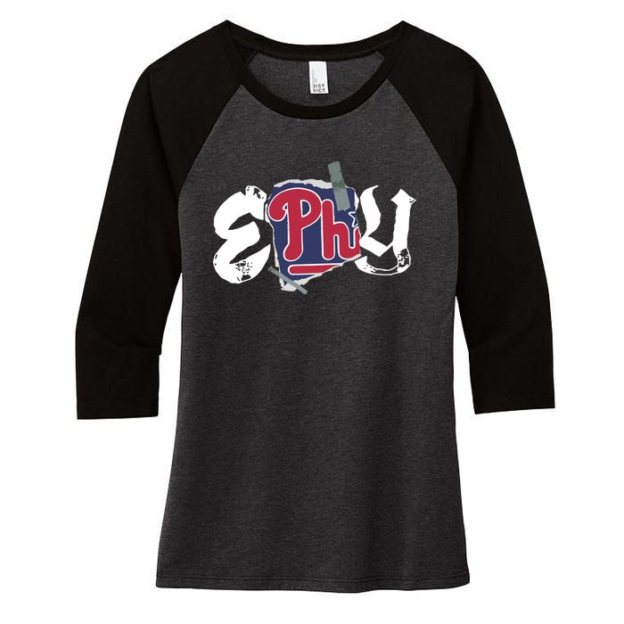 Effylives Effy Loves Sports Iv Women's Tri-Blend 3/4-Sleeve Raglan Shirt