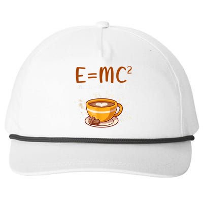 E=mc2 Energy= Milk Coffee2 Coffee Lovers Snapback Five-Panel Rope Hat