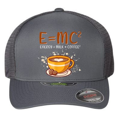 E=mc2 Energy= Milk Coffee2 Coffee Lovers Flexfit Unipanel Trucker Cap