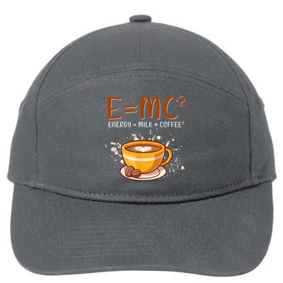 E=mc2 Energy= Milk Coffee2 Coffee Lovers 7-Panel Snapback Hat