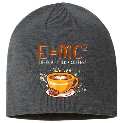 E=mc2 Energy= Milk Coffee2 Coffee Lovers Sustainable Beanie