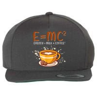 E=mc2 Energy= Milk Coffee2 Coffee Lovers Wool Snapback Cap