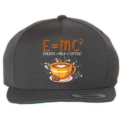 E=mc2 Energy= Milk Coffee2 Coffee Lovers Wool Snapback Cap