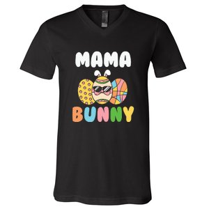 Easter Egg Mama Bunny Matching Family Mother's Day Easter Day V-Neck T-Shirt