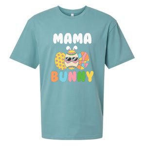 Easter Egg Mama Bunny Matching Family Mother's Day Easter Day Sueded Cloud Jersey T-Shirt