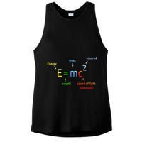 E Equals M C Squared E=Mc2 Science Equation Ladies PosiCharge Tri-Blend Wicking Tank