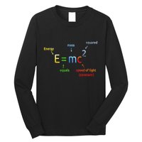 E Equals M C Squared E=Mc2 Science Equation Long Sleeve Shirt
