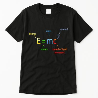 E Equals M C Squared E=Mc2 Science Equation Tall T-Shirt