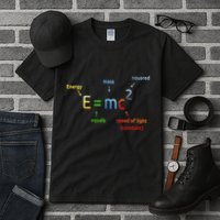 E Equals M C Squared E=Mc2 Science Equation Tall T-Shirt