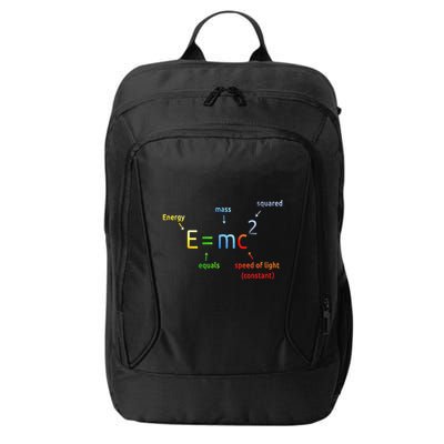 E Equals M C Squared E=Mc2 Science Equation City Backpack