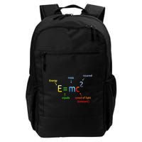 E Equals M C Squared E=Mc2 Science Equation Backpack