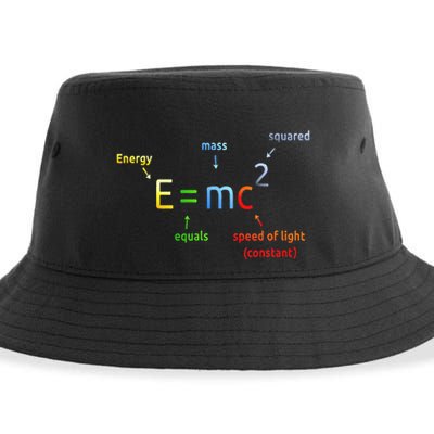 E Equals M C Squared E=Mc2 Science Equation Sustainable Bucket Hat