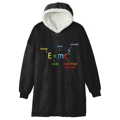 E Equals M C Squared E=Mc2 Science Equation Hooded Wearable Blanket