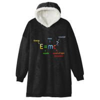 E Equals M C Squared E=Mc2 Science Equation Hooded Wearable Blanket