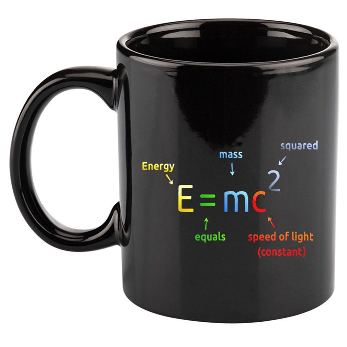 E Equals M C Squared E=Mc2 Science Equation 11oz C Handle Ceramic Mug