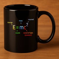 E Equals M C Squared E=Mc2 Science Equation 11oz C Handle Ceramic Mug