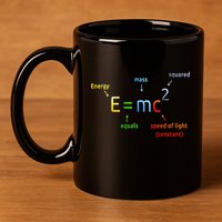 E Equals M C Squared E=Mc2 Science Equation 11oz C Handle Ceramic Mug