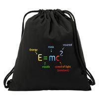 E Equals M C Squared E=Mc2 Science Equation Drawstring Bag