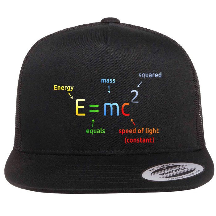 E Equals M C Squared E=Mc2 Science Equation Flatbill Hat