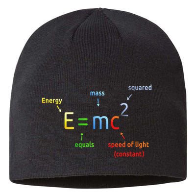 E Equals M C Squared E=Mc2 Science Equation Sustainable Beanie