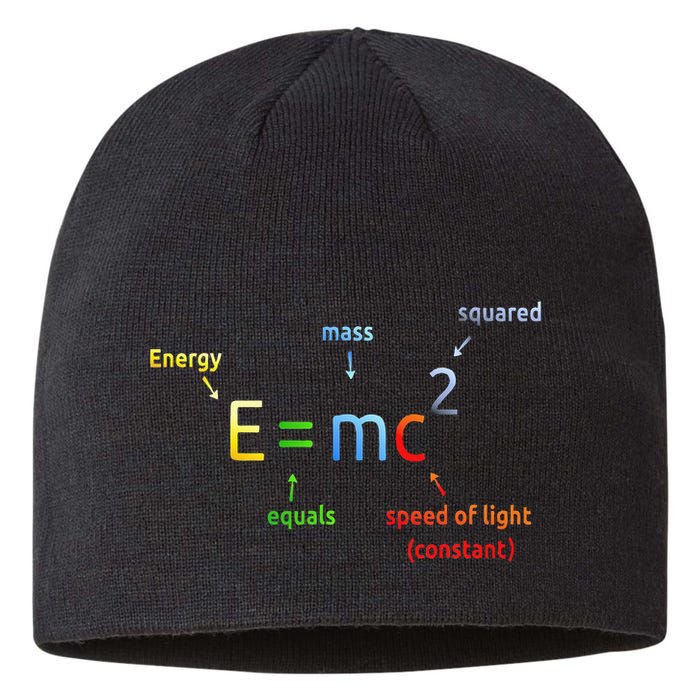 E Equals M C Squared E=Mc2 Science Equation Sustainable Beanie