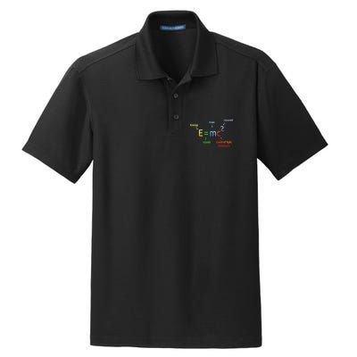 E Equals M C Squared E=Mc2 Science Equation Dry Zone Grid Polo