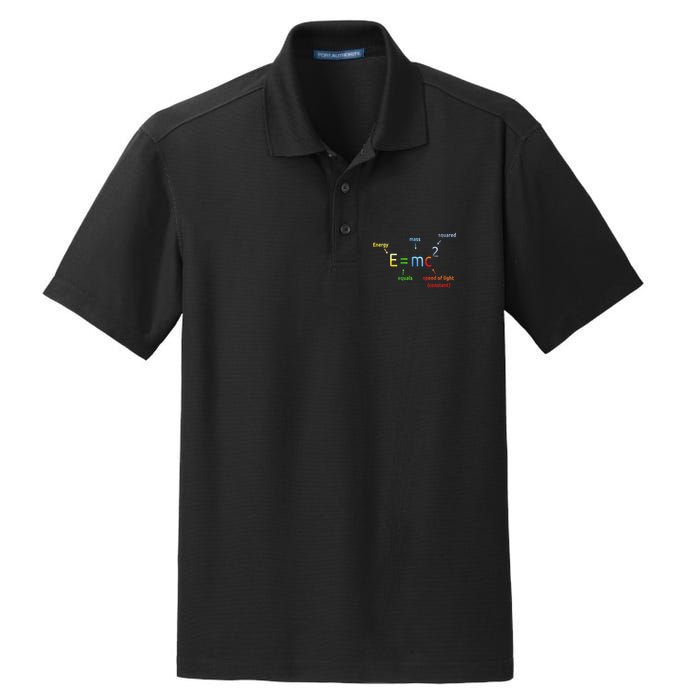 E Equals M C Squared E=Mc2 Science Equation Dry Zone Grid Polo