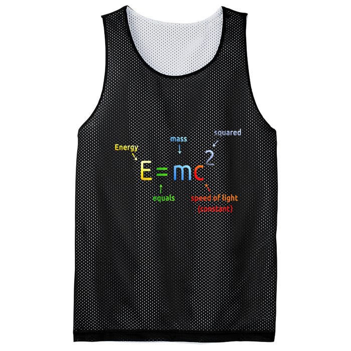 E Equals M C Squared E=Mc2 Science Equation Mesh Reversible Basketball Jersey Tank