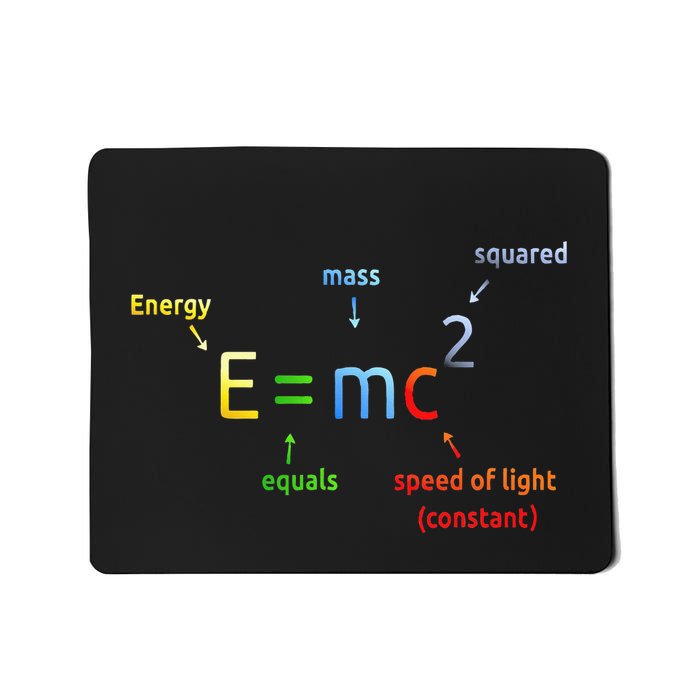 E Equals M C Squared E=Mc2 Science Equation Mousepad