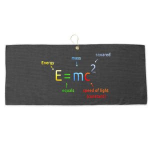 E Equals M C Squared E=Mc2 Science Equation Large Microfiber Waffle Golf Towel