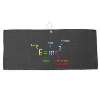 E Equals M C Squared E=Mc2 Science Equation Large Microfiber Waffle Golf Towel