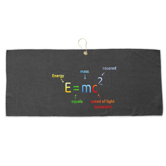 E Equals M C Squared E=Mc2 Science Equation Large Microfiber Waffle Golf Towel