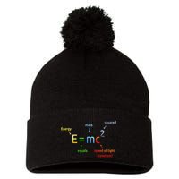 E Equals M C Squared E=Mc2 Science Equation Pom Pom 12in Knit Beanie