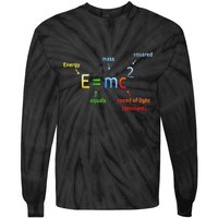 E Equals M C Squared E=Mc2 Science Equation Tie-Dye Long Sleeve Shirt