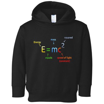 E Equals M C Squared E=Mc2 Science Equation Toddler Hoodie