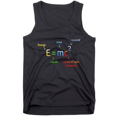 E Equals M C Squared E=Mc2 Science Equation Tank Top