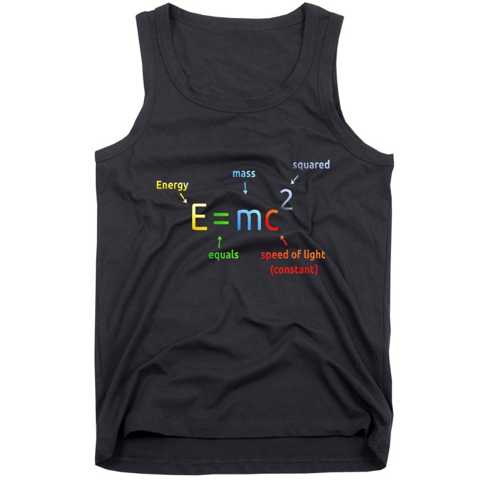 E Equals M C Squared E=Mc2 Science Equation Tank Top