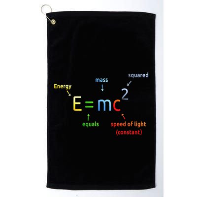 E Equals M C Squared E=Mc2 Science Equation Golf Towel