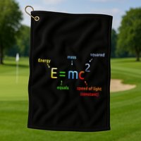 E Equals M C Squared E=Mc2 Science Equation Golf Towel