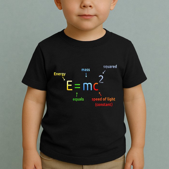 E Equals M C Squared E=Mc2 Science Equation Toddler T-Shirt