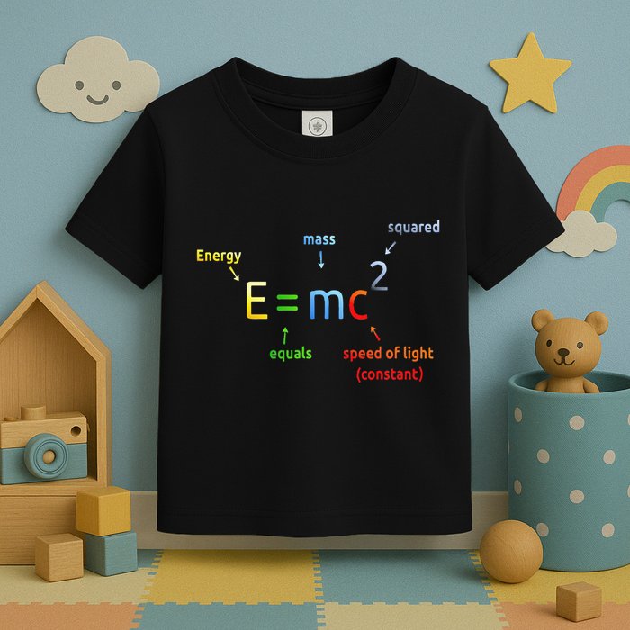 E Equals M C Squared E=Mc2 Science Equation Toddler T-Shirt
