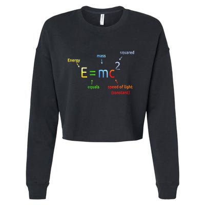 E Equals M C Squared E=Mc2 Science Equation Cropped Pullover Crew