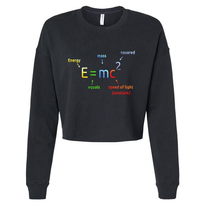 E Equals M C Squared E=Mc2 Science Equation Cropped Pullover Crew